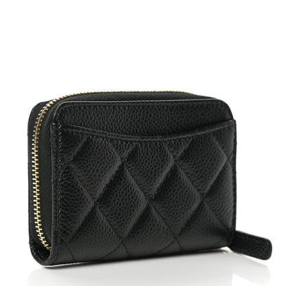 Chanel Caviar Quilted Classic Zipped Coin Purse Black 3 of 8