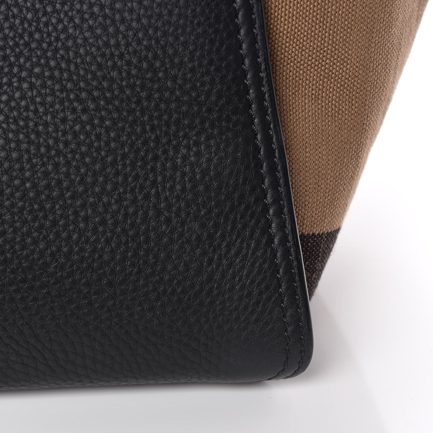 Canvas Mega Check Grained Calfskin Medium Harcourt Satchel Black