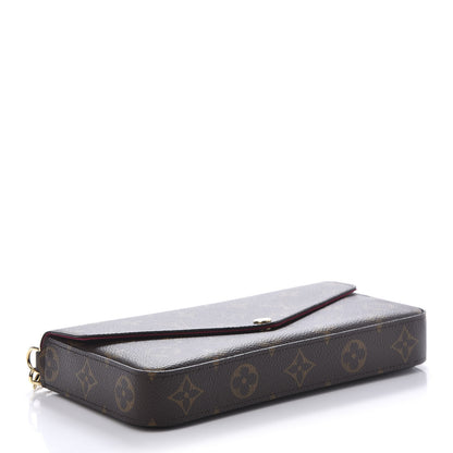 Louis Vuitton Monogram Pochette Felicie Chain Wallet Fuchsia 4 of 11