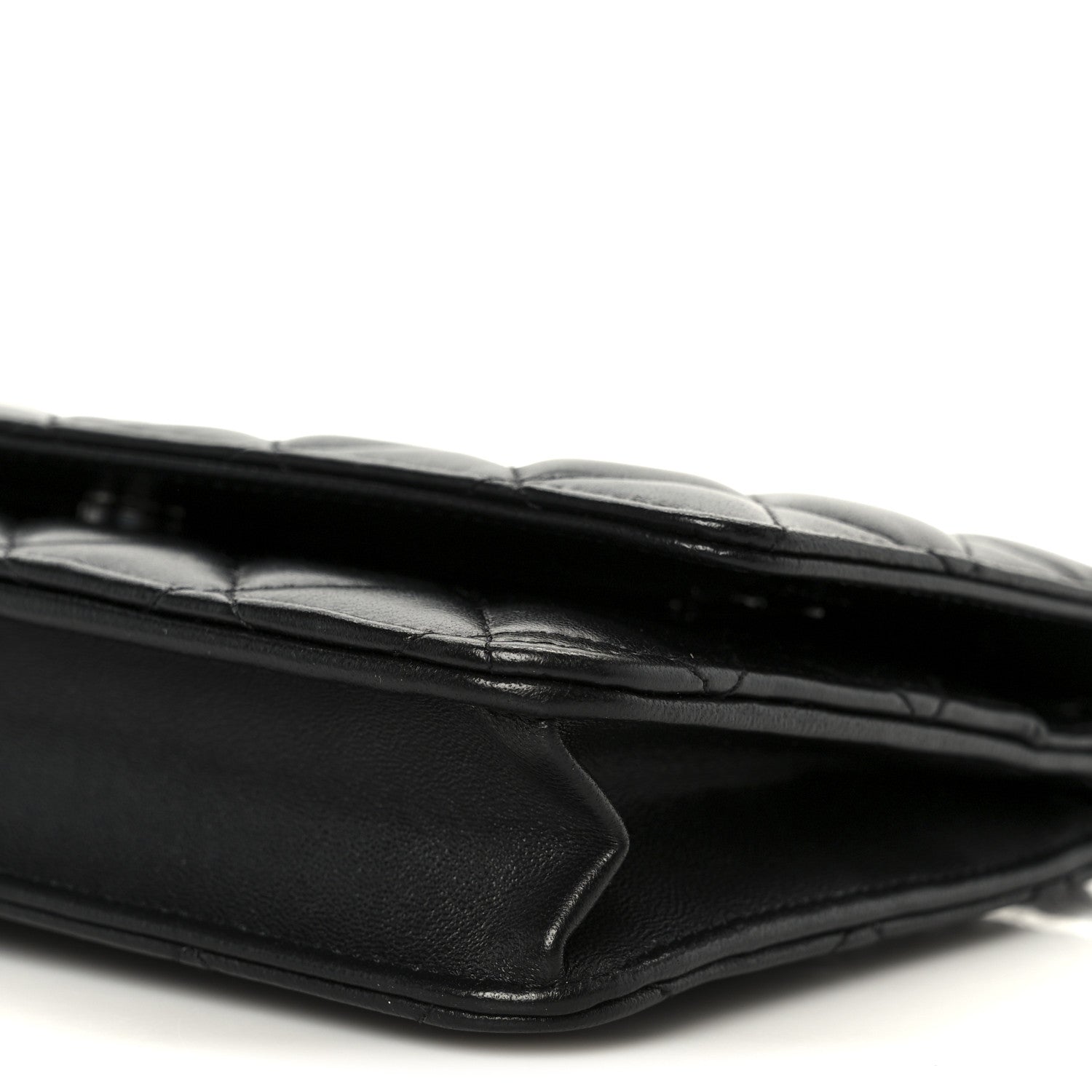 Chanel Lambskin Quilted Wallet On Chain WOC So Black 11 of 12