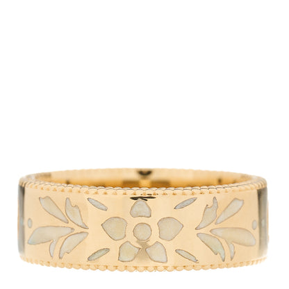 Gucci 18K Yellow Gold Enamel 6mm Icon Blooms Ring 48 4.5 3 of 5