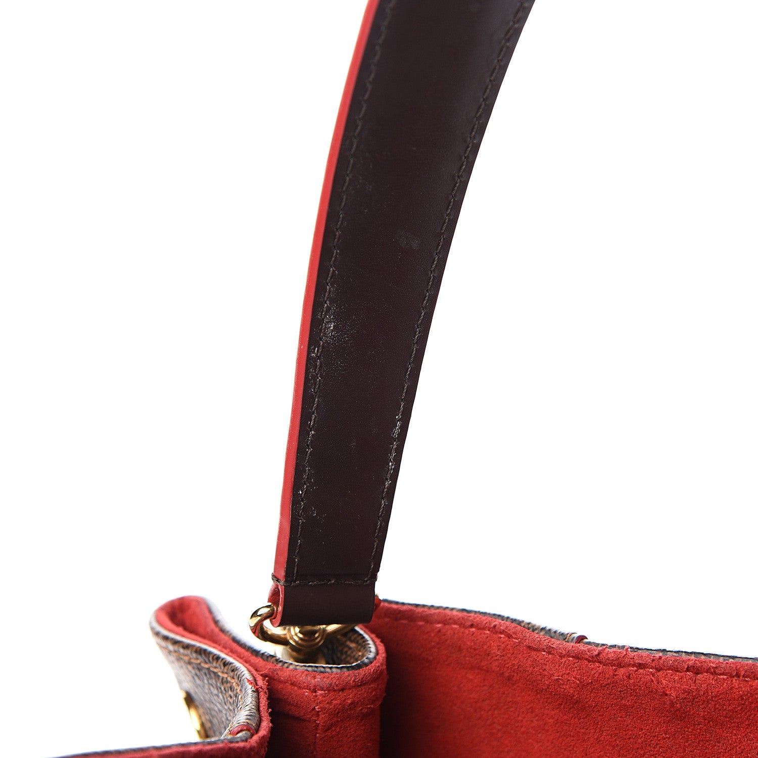 Louis Vuitton Damier Ebene Caissa Hobo Cherry 15 of 15