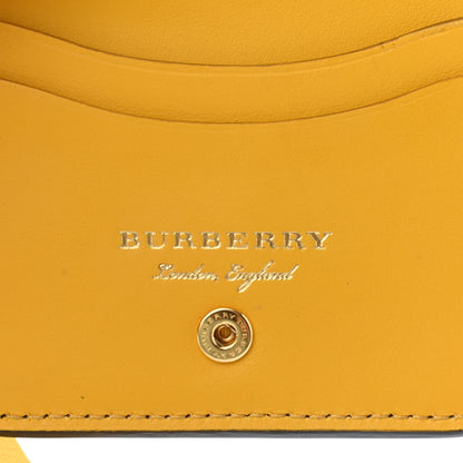 Burberry Calfskin Haymarket Check Appliqué Card Case Charm Yellow 6 of 8