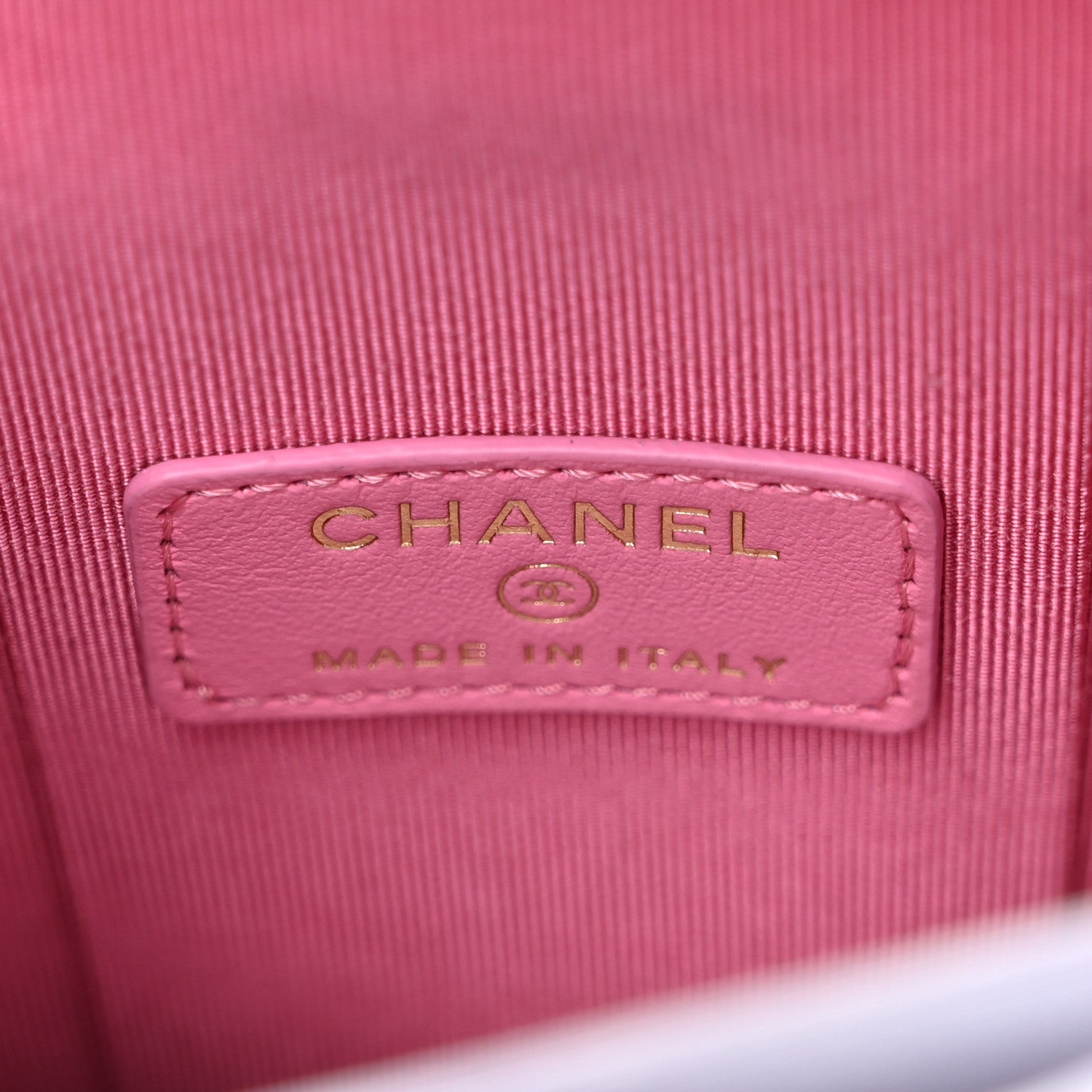 Chanel Caviar Quilted Phone Holder With Chain Pink 8 of 11