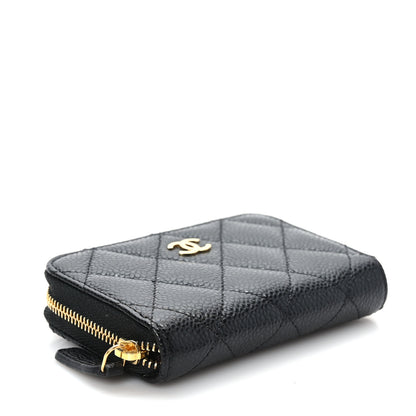 Chanel Caviar Quilted Zip Coin Purse Black 4 of 7