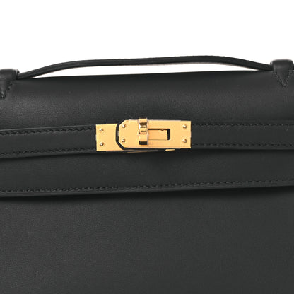 Hermes Swift Kelly Pochette Clutch Black 8 of 12