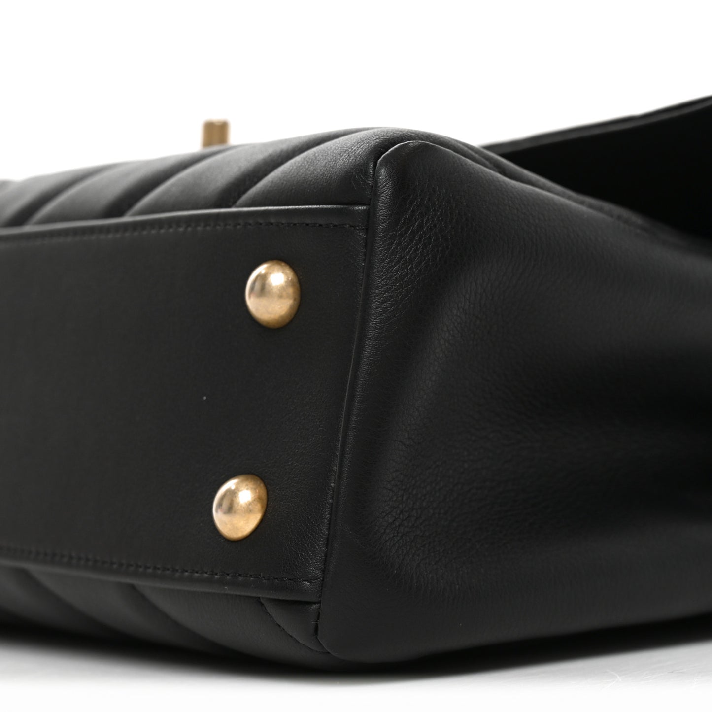 Calfskin Quilted Chevron In The City Bag Black