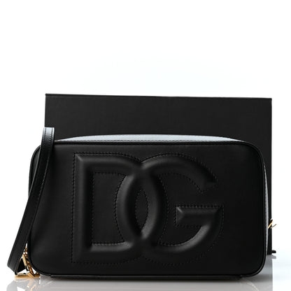 Dolce & Gabbana Calfskin Small DG Logo Camera Crossbody Bag Black 10 of 10