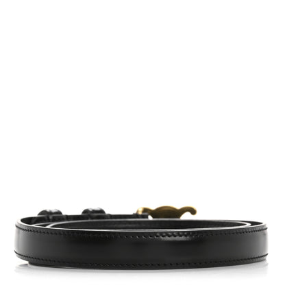 Celine Box Calfskin Small 25mm Triomphe Belt 70 28 Black 2 of 10