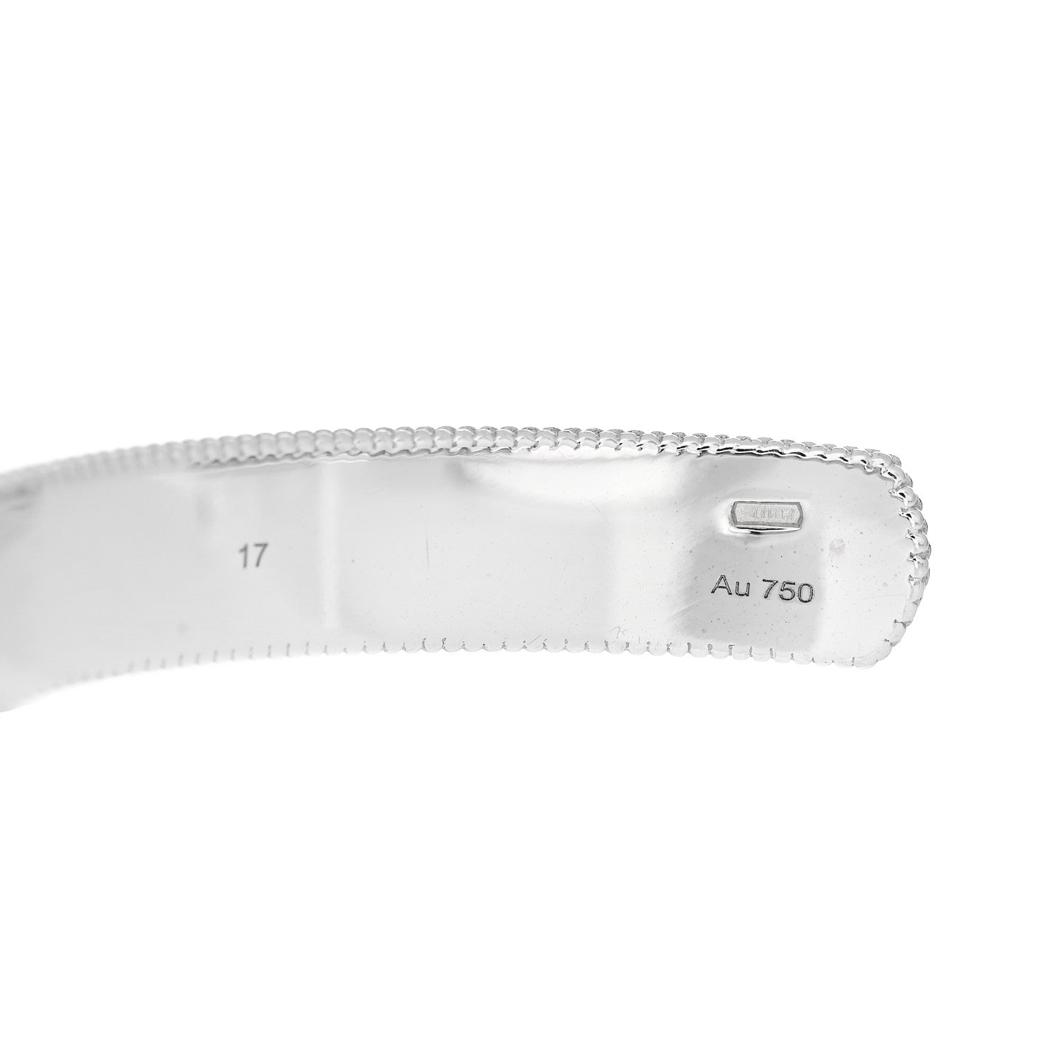 Gucci 18K White Gold Enamel Icon Blooms Cuff Bracelet 4 of 5