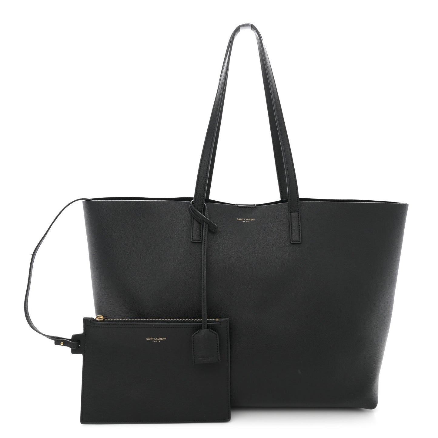 Calfskin Large Shopping Tote Black