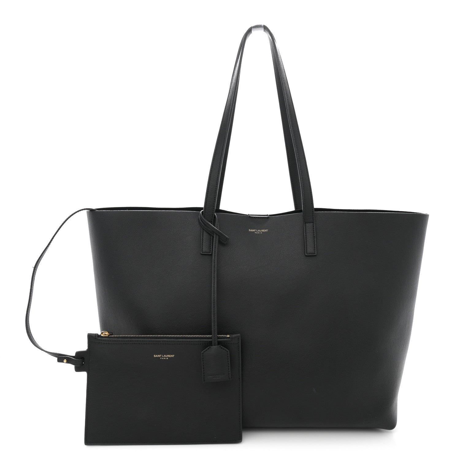 Saint Laurent Calfskin Large Shopping Tote Black 4 of 16