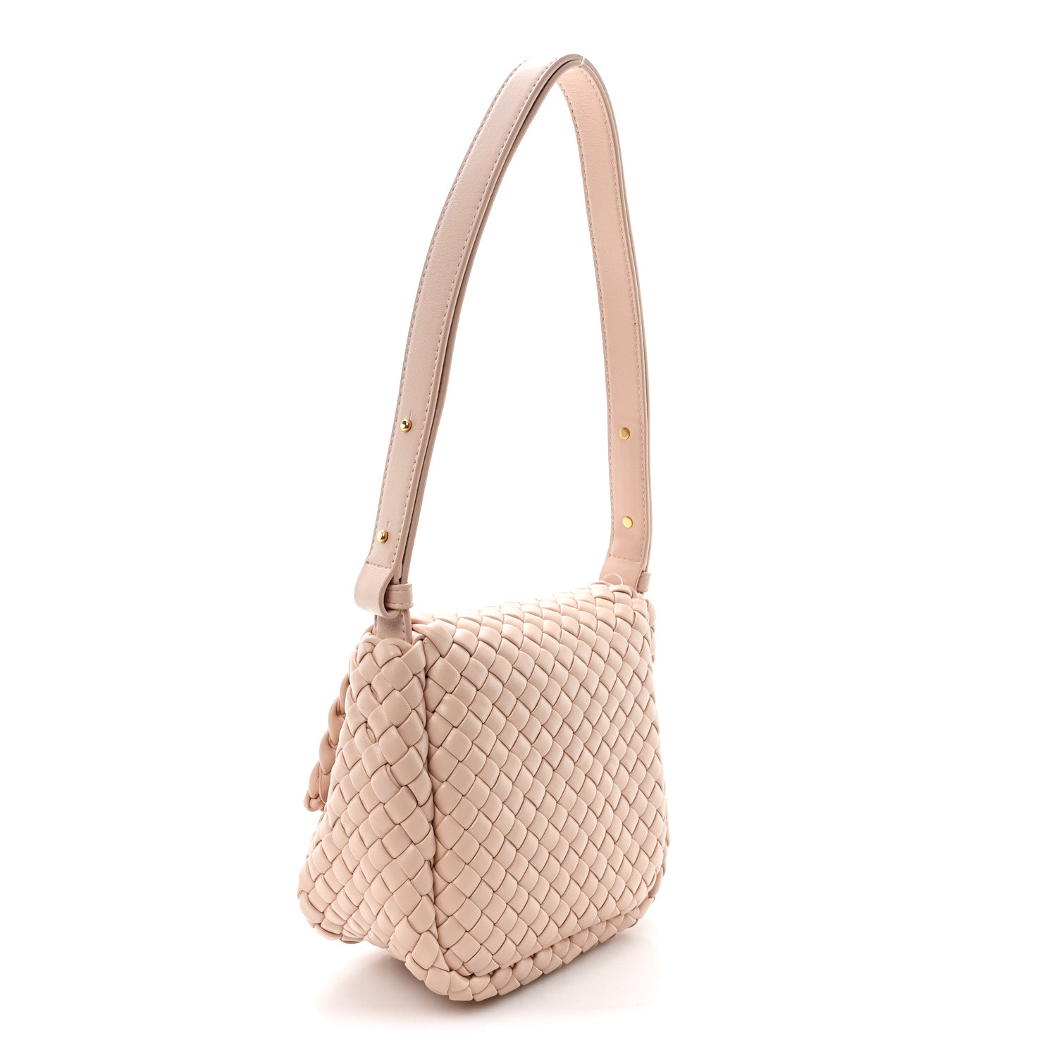 Bottega Veneta Nappa Intreccio Mini Cobble Shoulder Bag Lotus 3 of 10