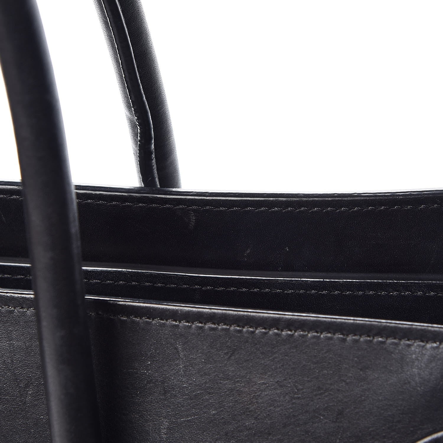 Celine Shrunken Lambskin Micro Bi-Color Luggage Black White 23 of 24