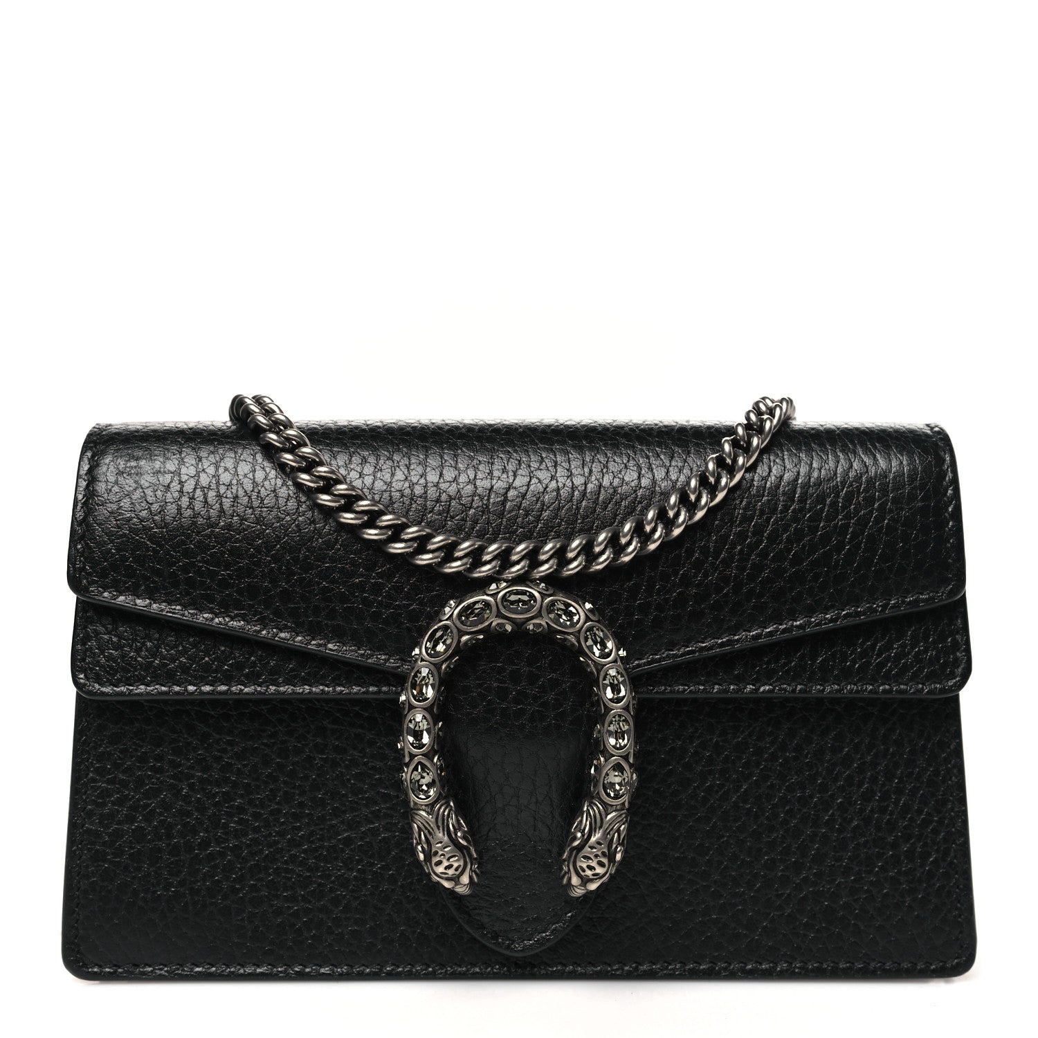 Gucci Calfskin Super Mini Dionysus Shoulder Bag Black 1 of 9
