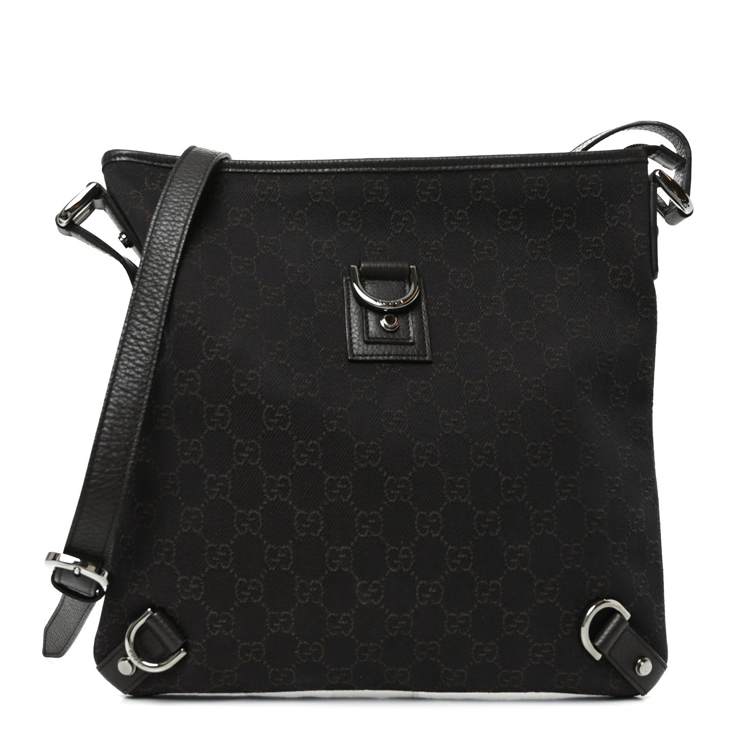 Denim Monogram Abbey Messenger Bag Dark Brown