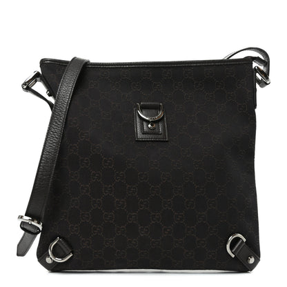 Gucci Denim Monogram Abbey Messenger Bag Dark Brown 1 of 10