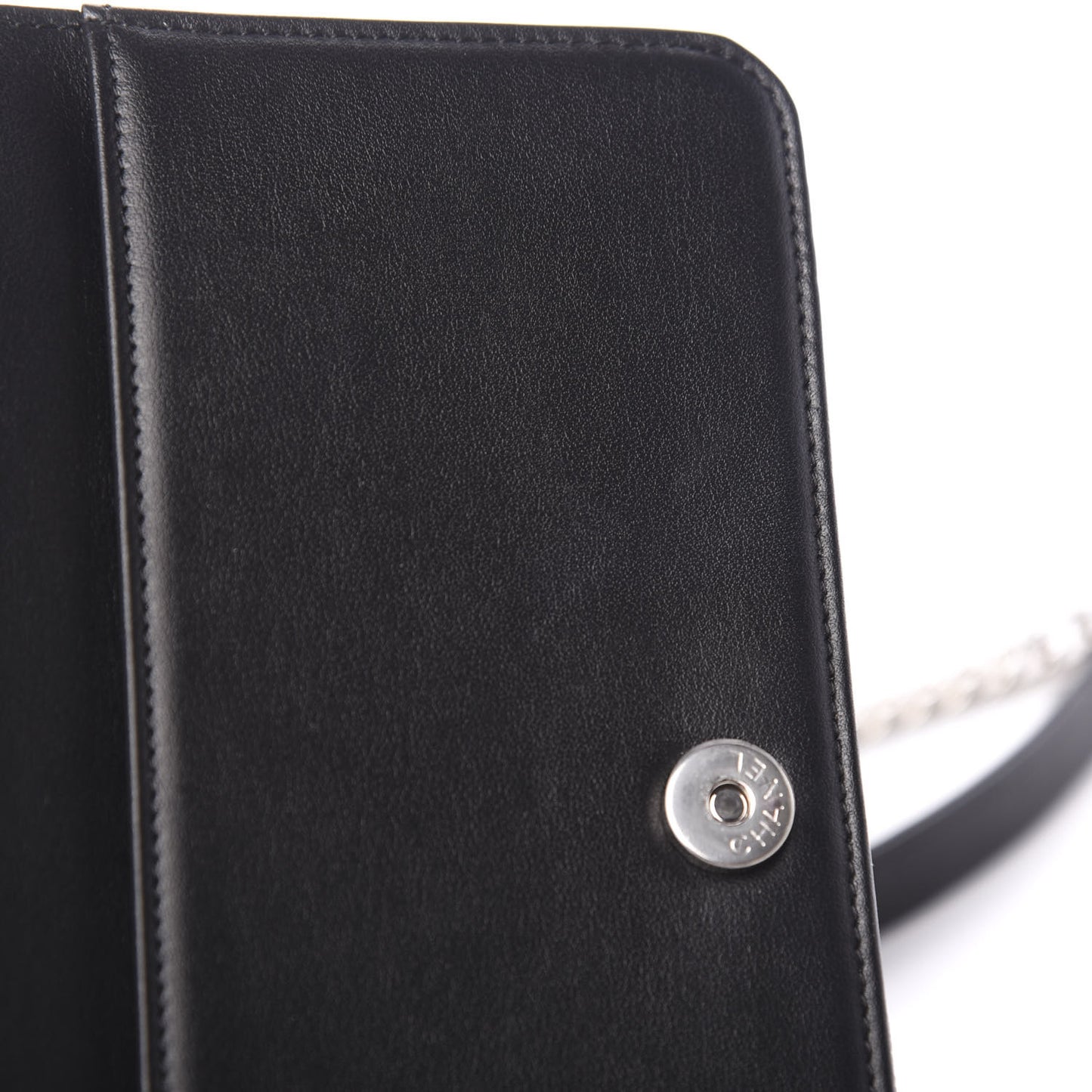 Caviar Quilted Boy Wallet On Chain WOC Black