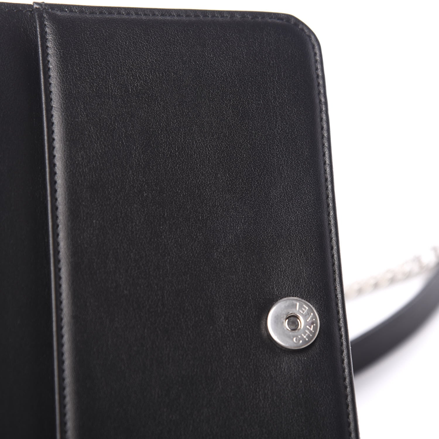 Chanel Caviar Quilted Boy Wallet On Chain WOC Black 11 of 13
