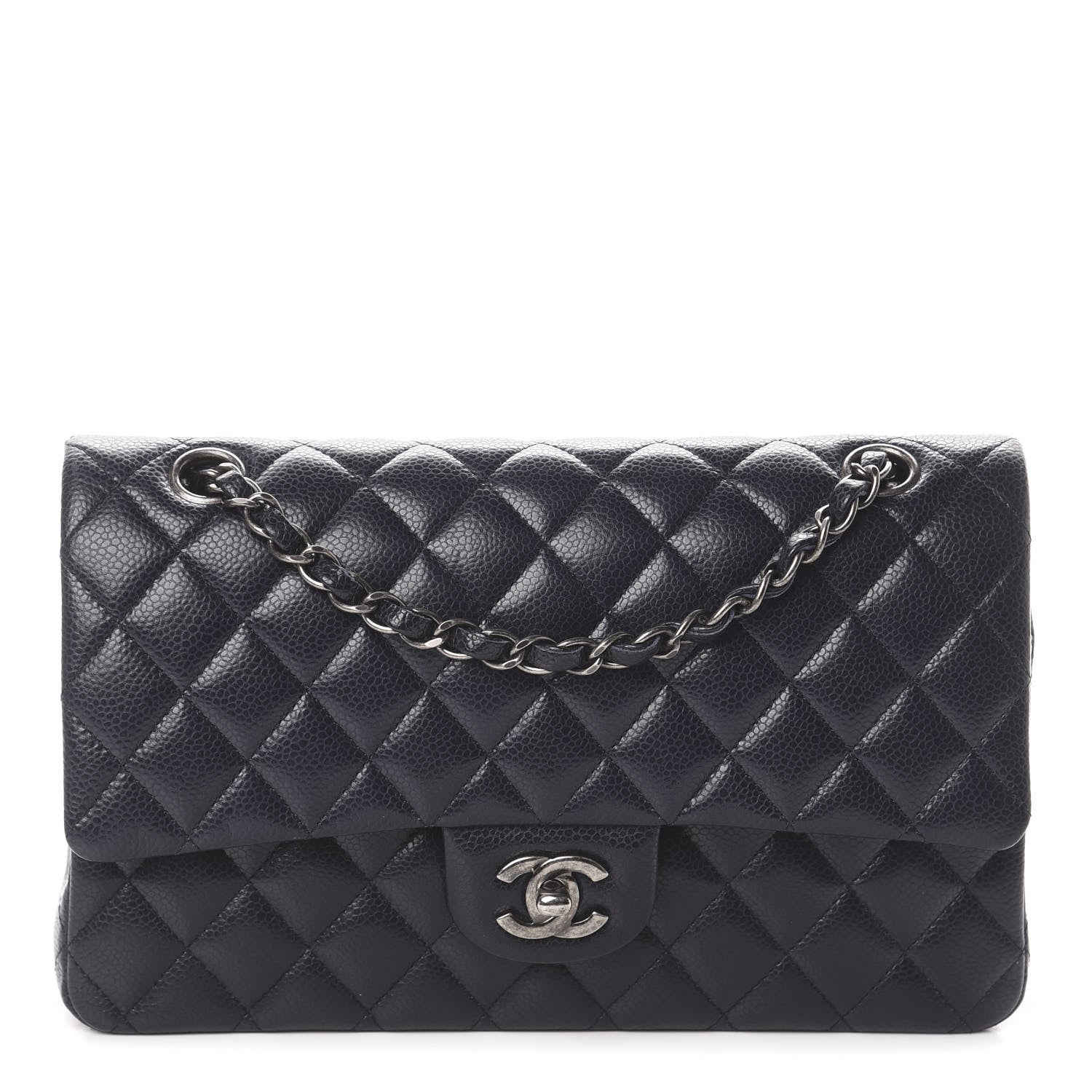 Chanel Caviar Quilted Medium Double Flap Navy 1 of 8