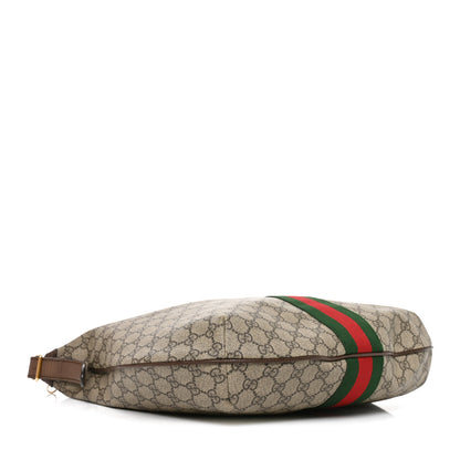 Gucci GG Supreme Monogram Web Ophidia Half Moon Hobo Brown 4 of 10