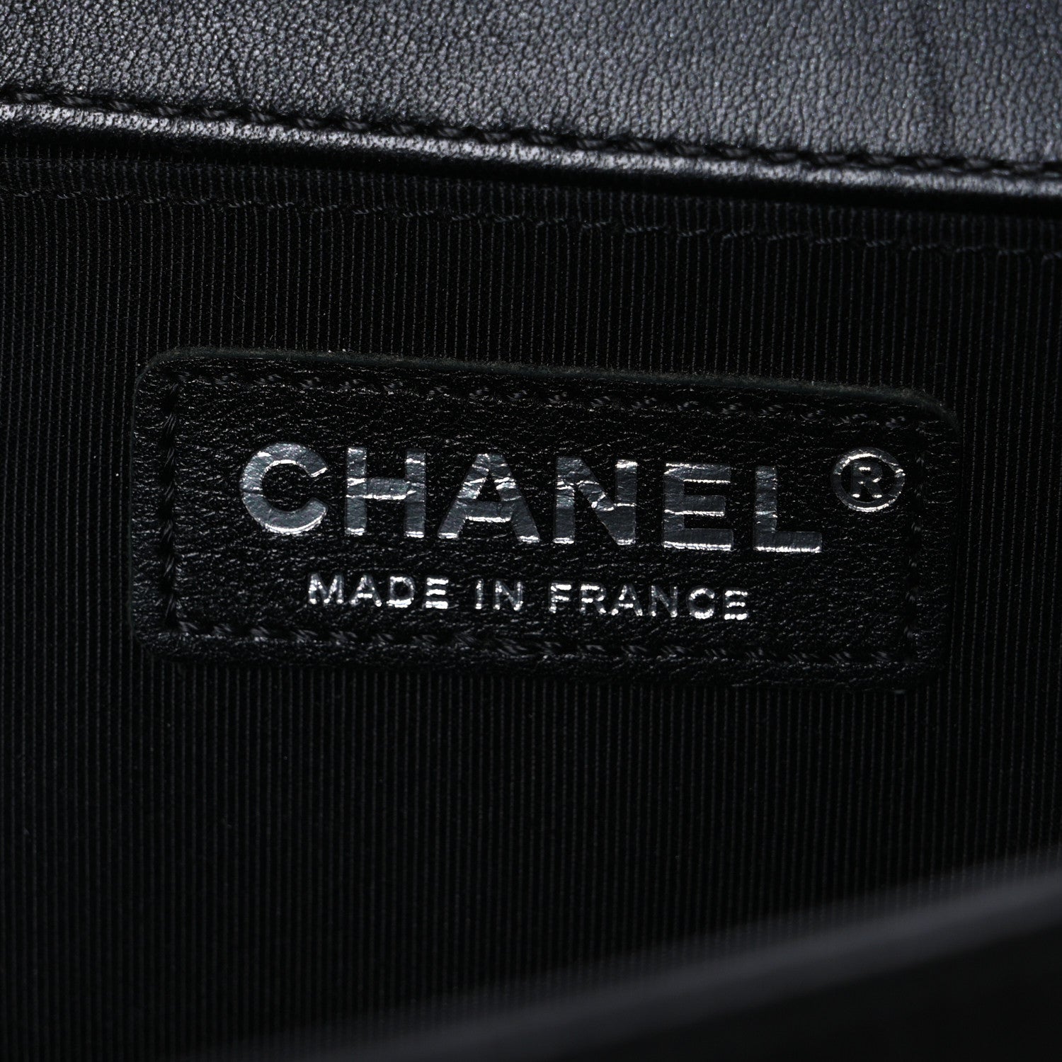 Chanel Calfskin Patent Braided Medium Boy Flap Black 6 of 13