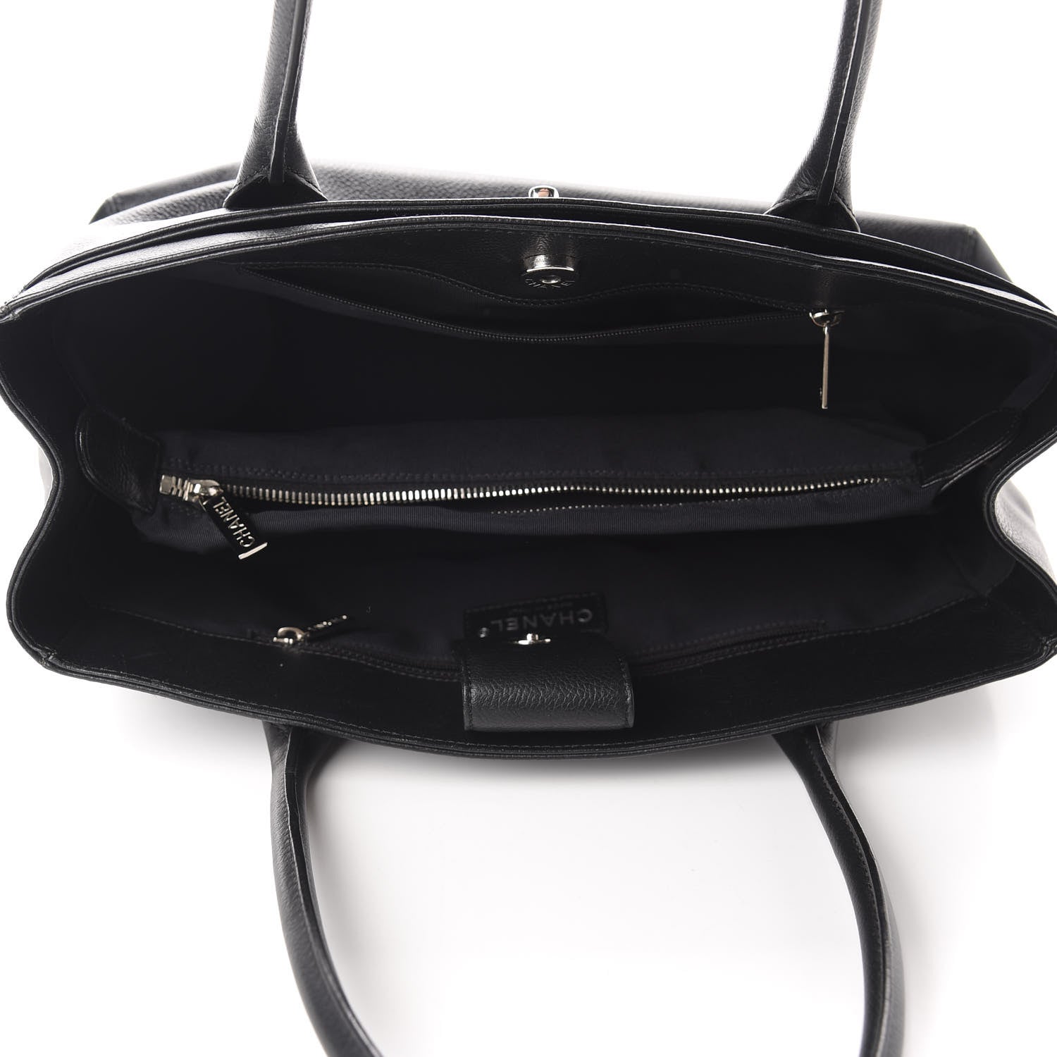 Chanel Calfskin Small Cerf Executive Shopper Tote Black 5 of 11