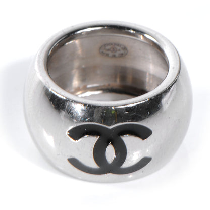 Chanel Metal CC Ring Silver 6.5 1 of 4