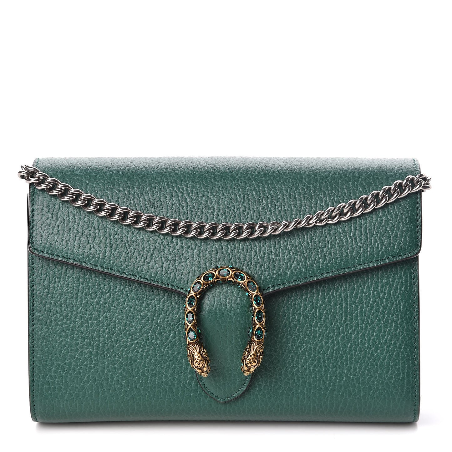 Calfskin Mini Dionysus Chain Wallet Emerald