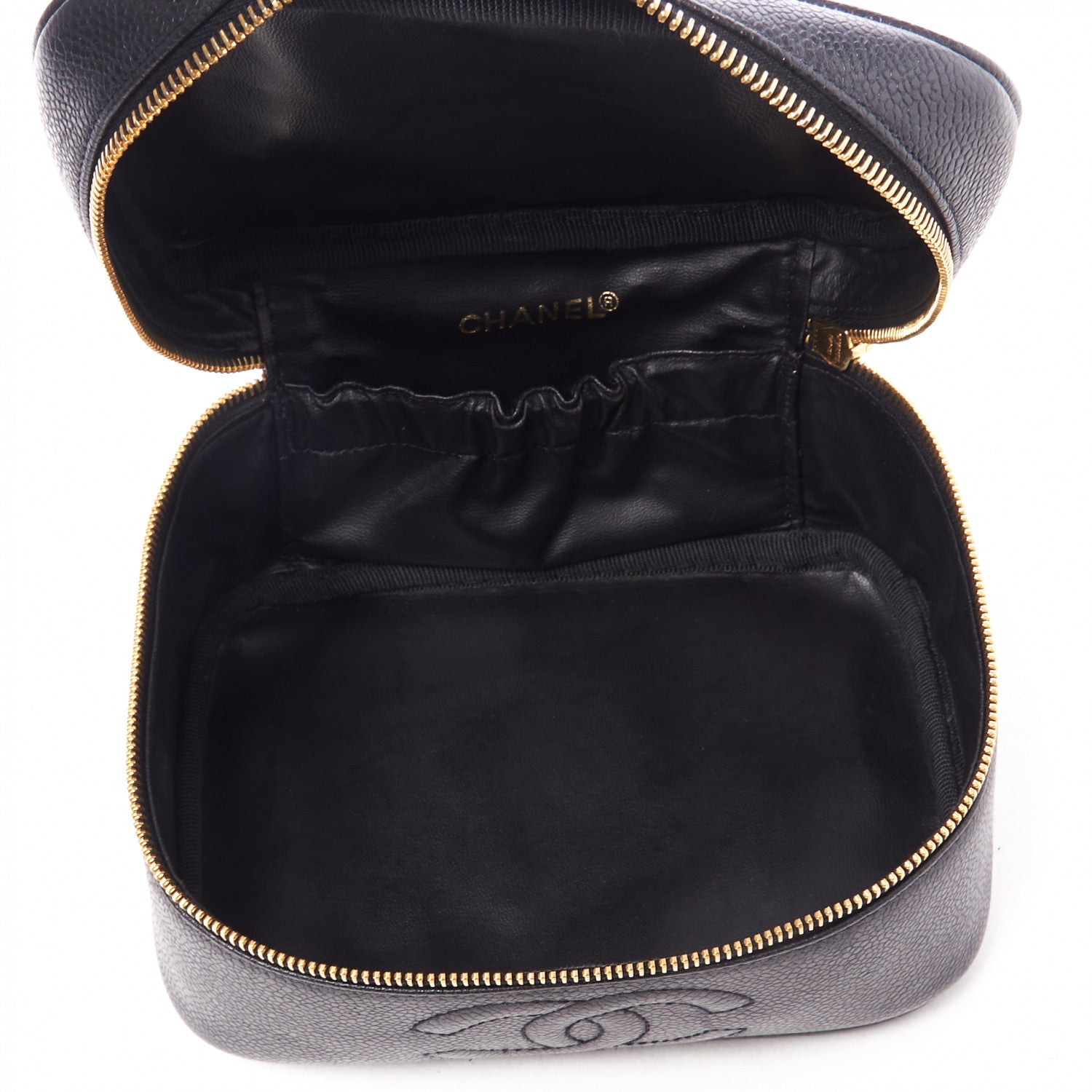 Chanel Caviar Vanity Cosmetic Case Black 4 of 10