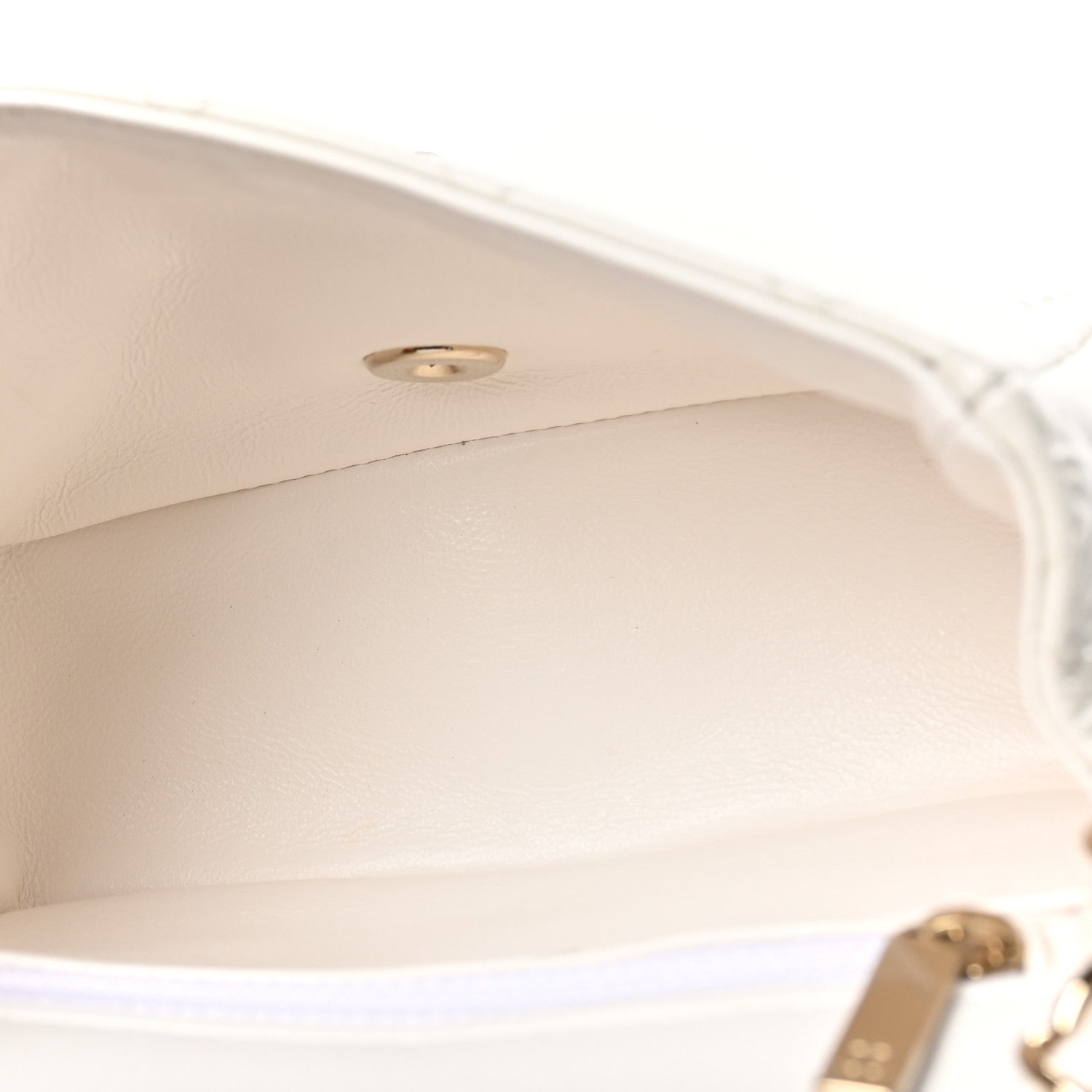 Chanel Patent Quilted Mini Square Flap White 5 of 9