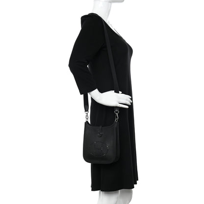 Hermes Taurillon Clemence Evelyne TPM Black 2 of 9
