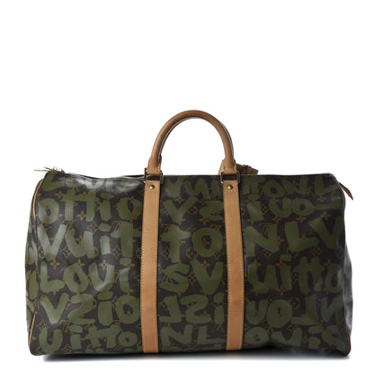 Louis Vuitton Graffiti Keepall 50 Kaki 1 of 9