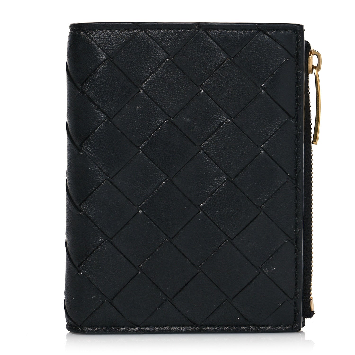 Bottega Veneta Nappa Intrecciato Bifold Zip Wallet Black 1 of 7