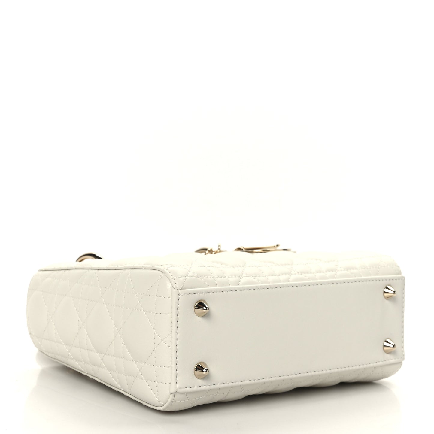 Lambskin Cannage Small My ABCDior Lady Dior White