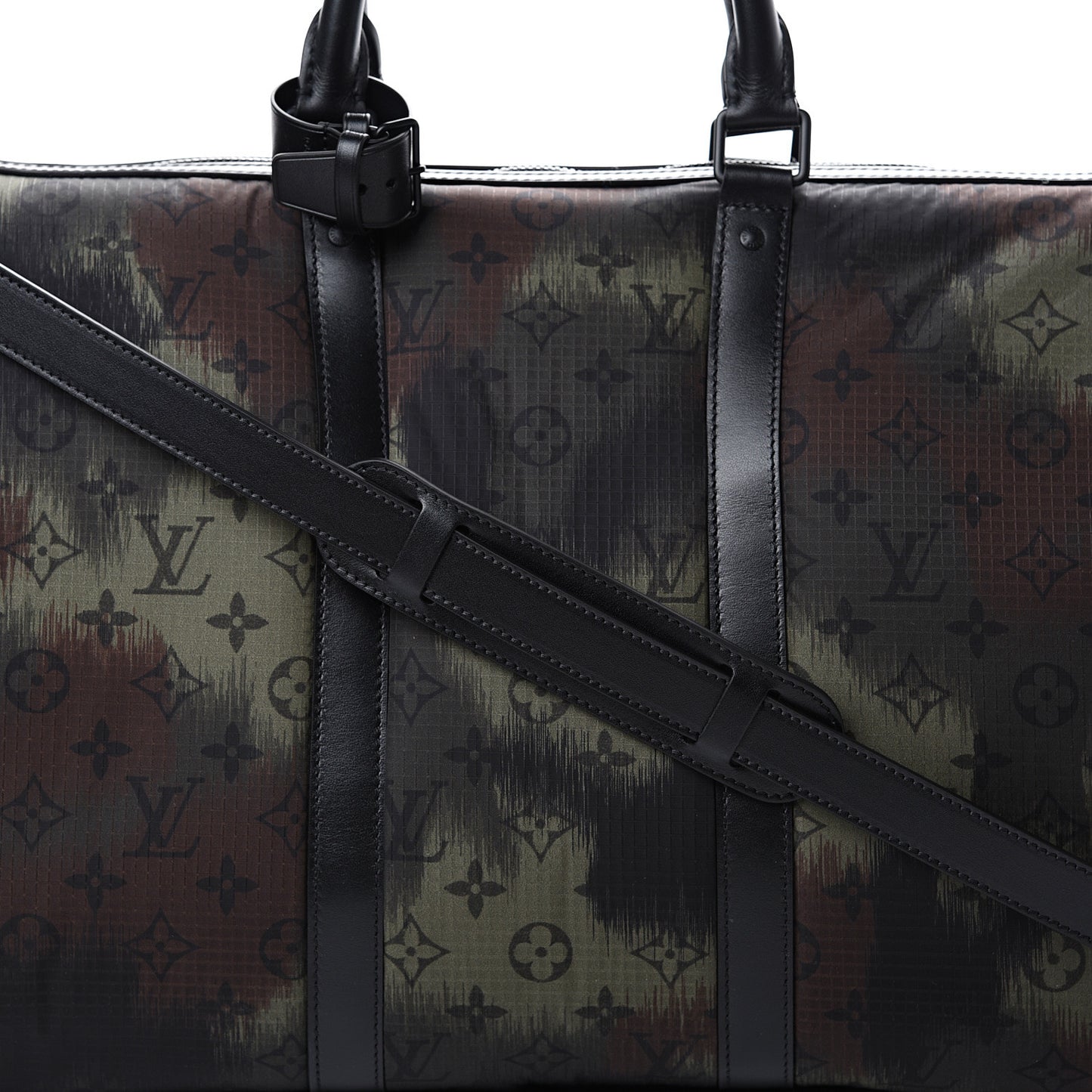 Nylon Monogram Camouflage Keepall Bandouliere 50 Kaki