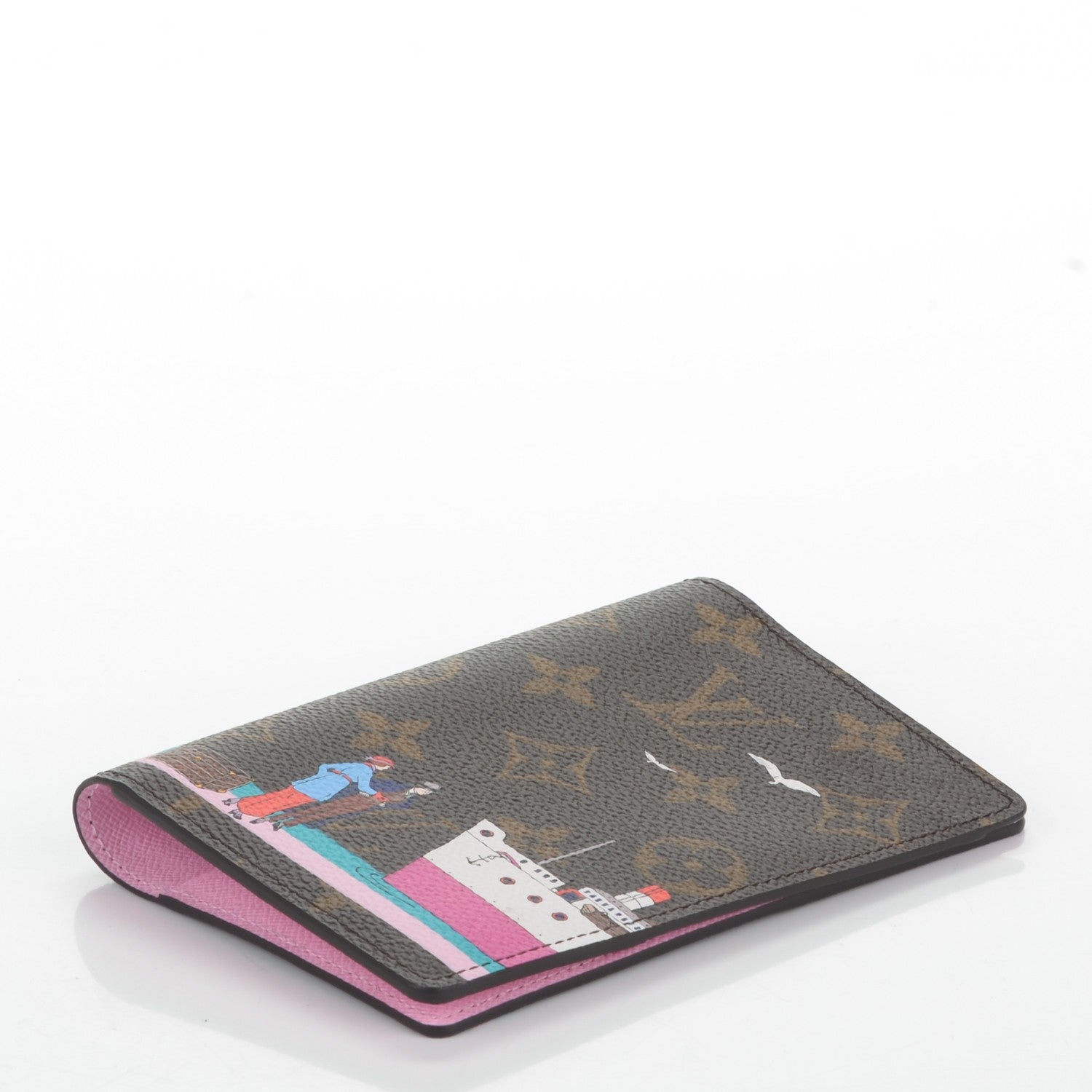 Louis Vuitton Monogram 2016 Christmas Animation Passport Cover Rose Ballerine 4 of 7