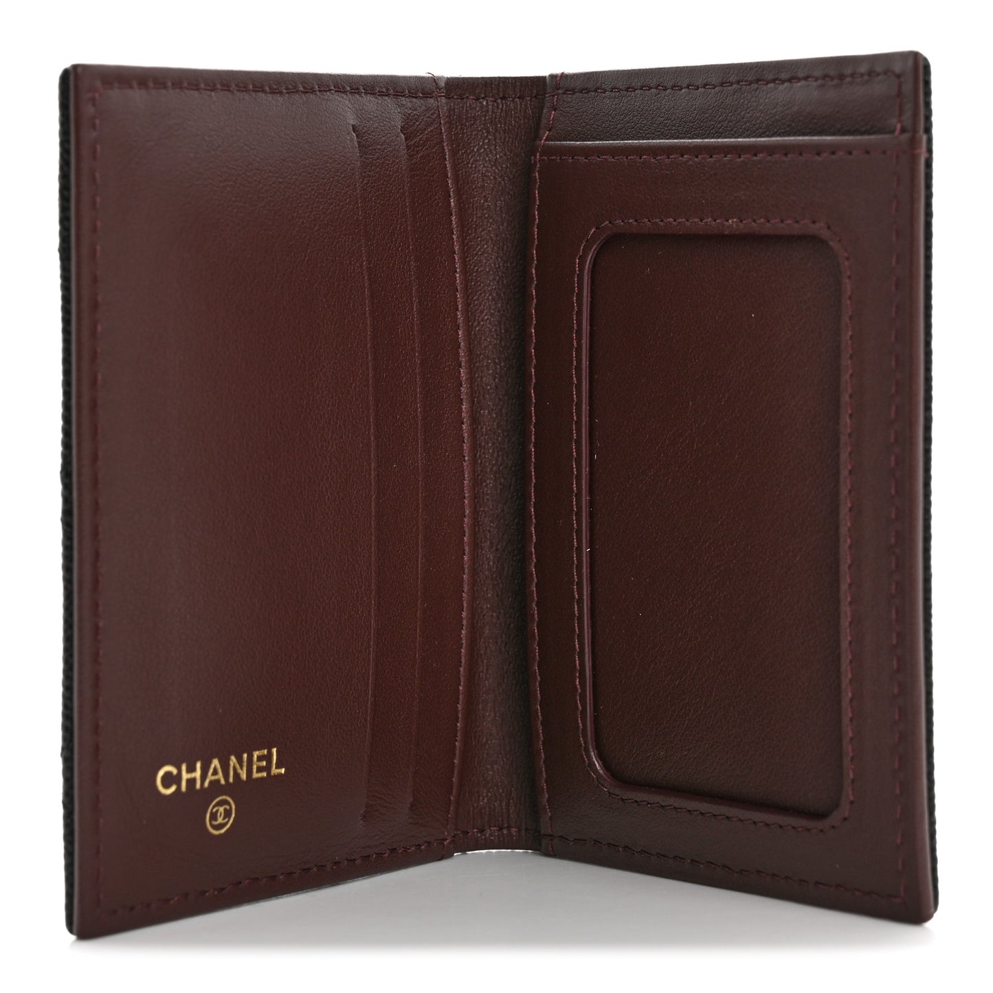 Caviar Quilted Card Holder Wallet Black