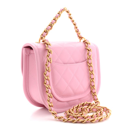 Chanel Calfskin Quilted Small Messenger Flap Light Pink 3 of 11