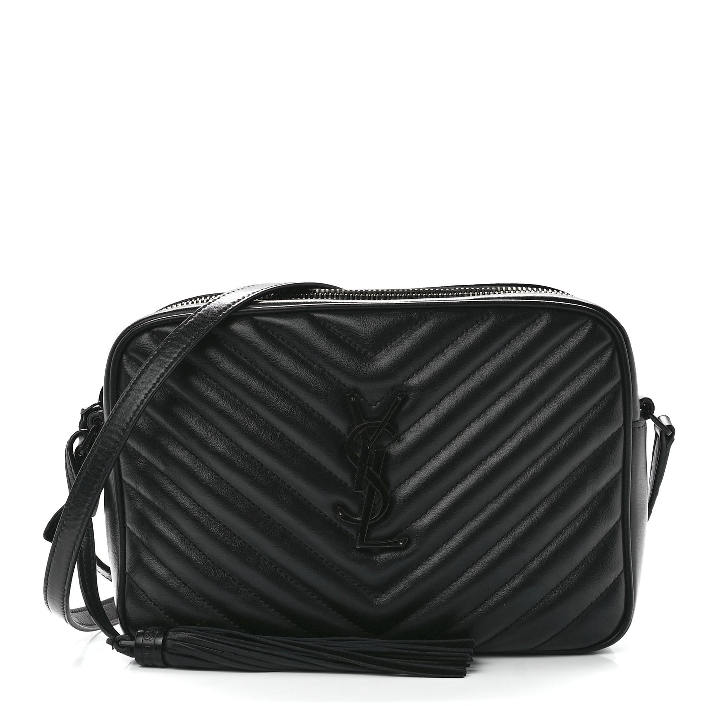 Calfskin Matelasse Monogram Lou Camera Bag Black