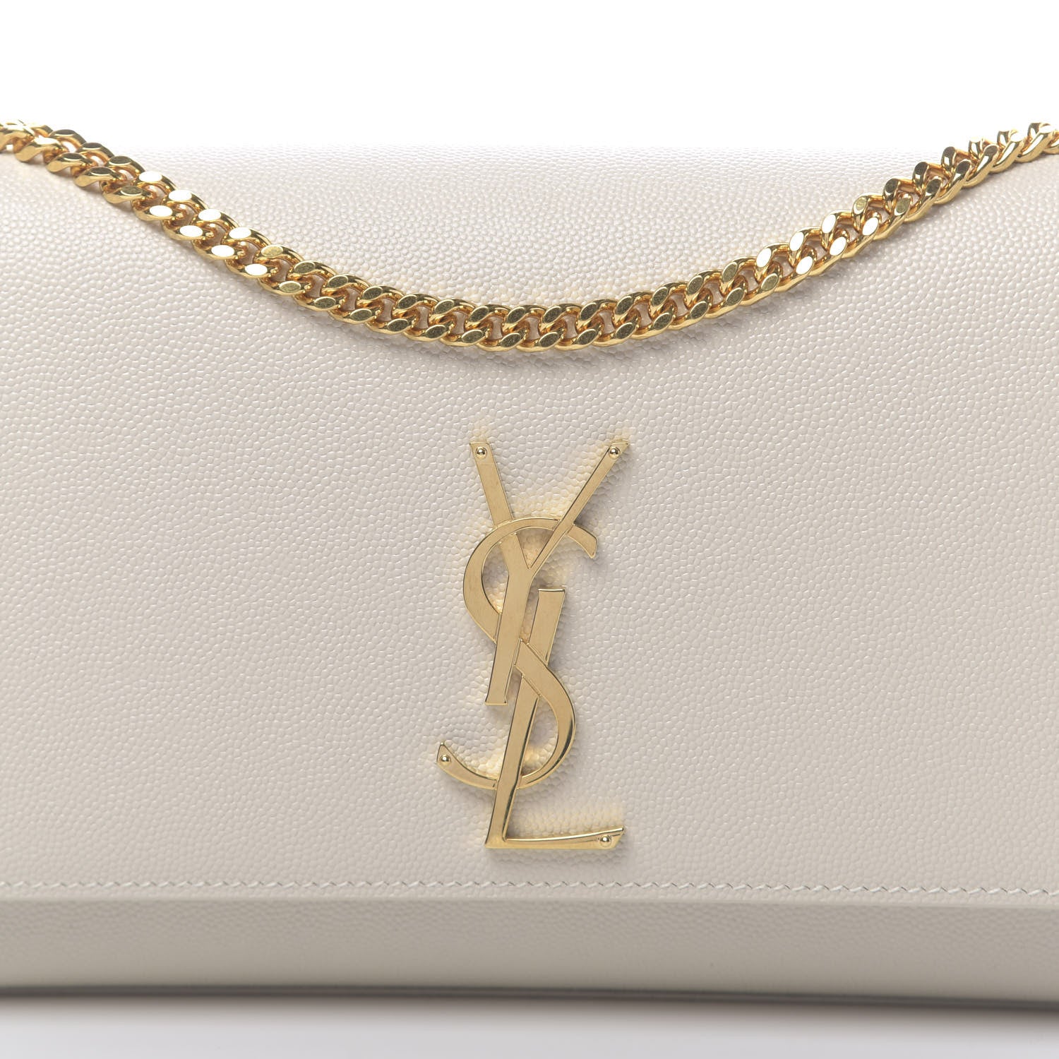 Saint Laurent Grain De Poudre Medium Classic Monogram Kate Satchel Crema Soft 9 of 9