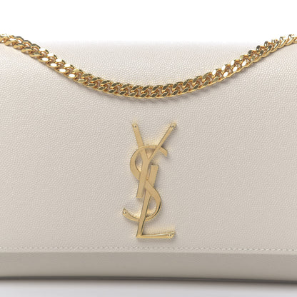 Saint Laurent Grain De Poudre Medium Classic Monogram Kate Satchel Crema Soft 9 of 9