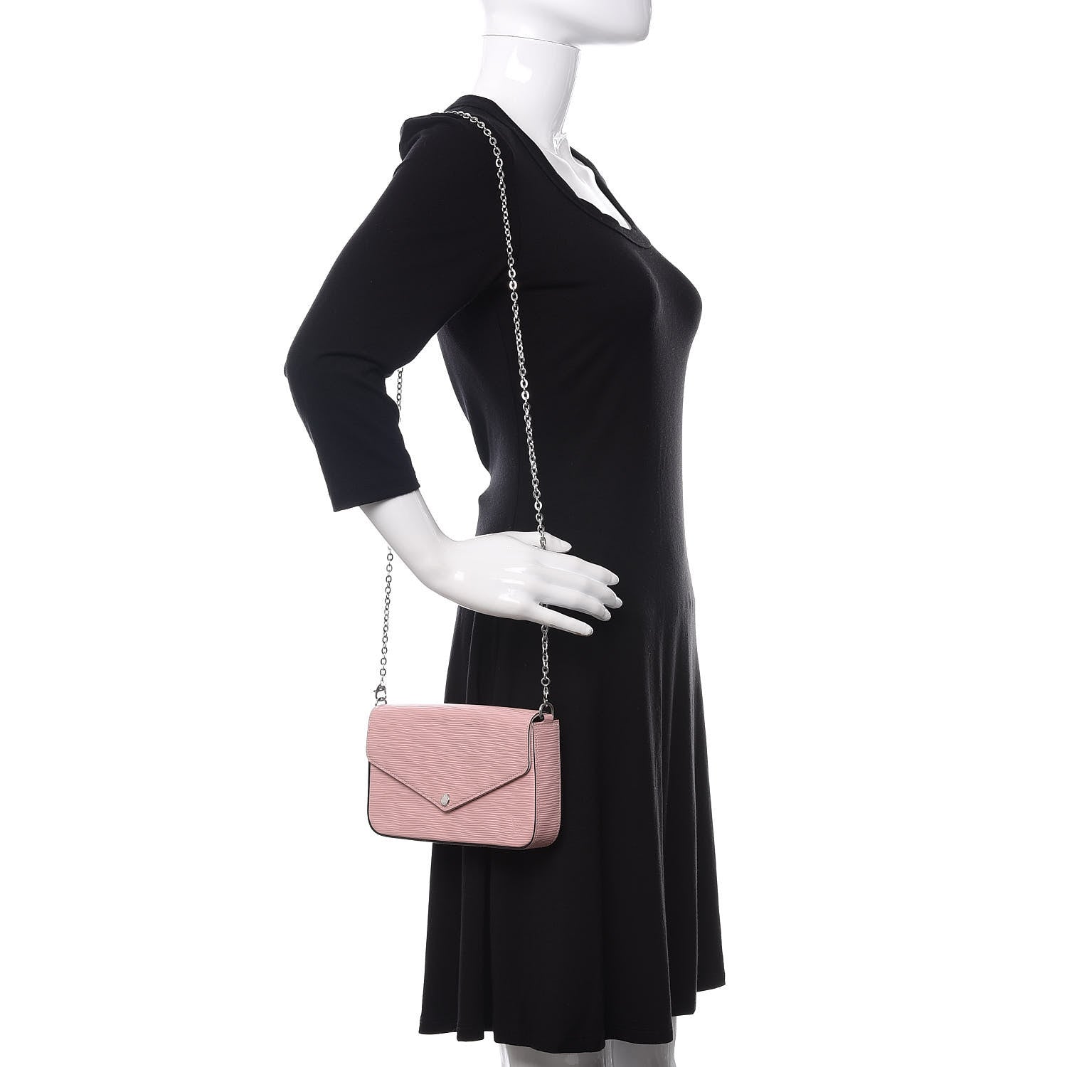 Louis Vuitton Epi Pochette Felicie Rose Ballerine 2 of 11