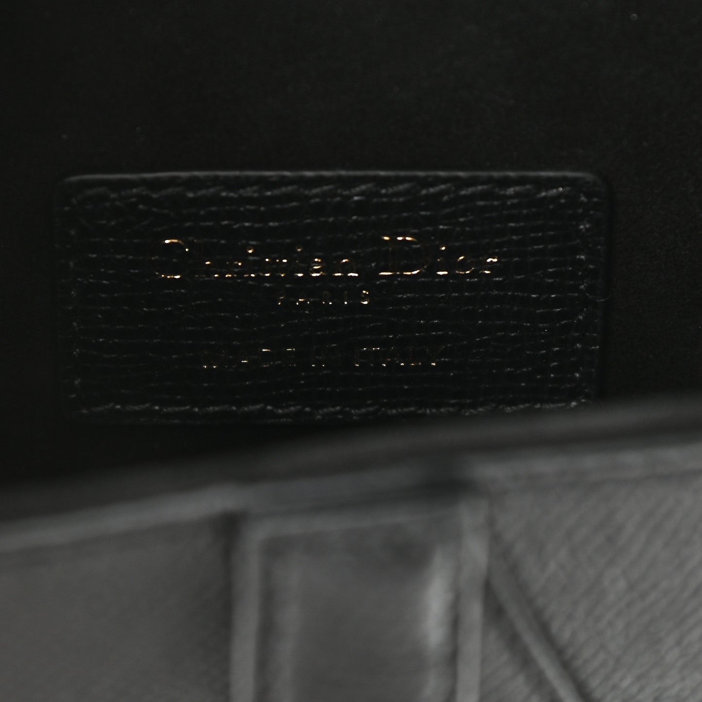 Grained Calfskin Mini Saddle Bag Black