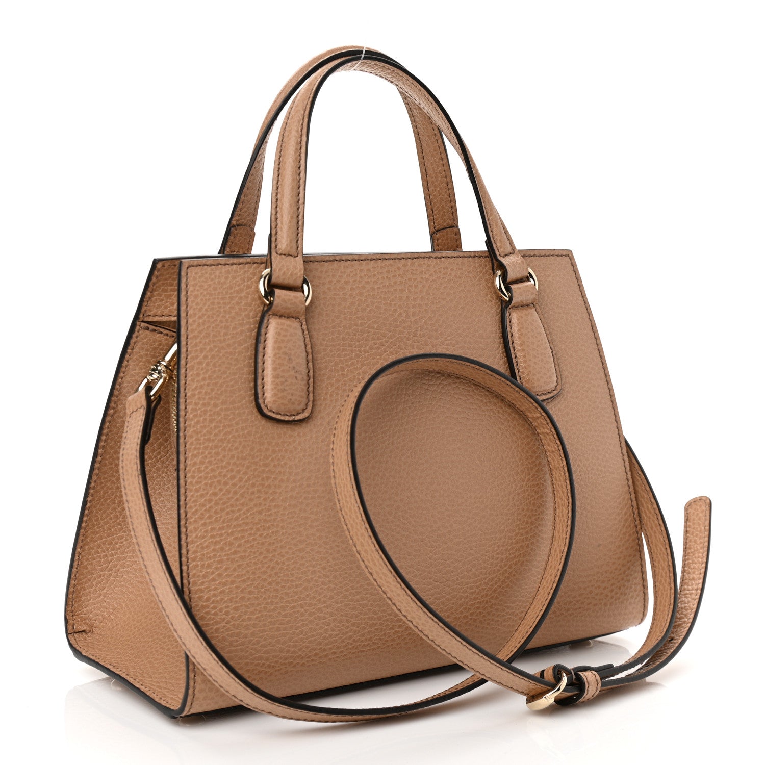 Gucci Dollar Calfskin Medium Soho Top Handle Satchel Camelia 3 of 11