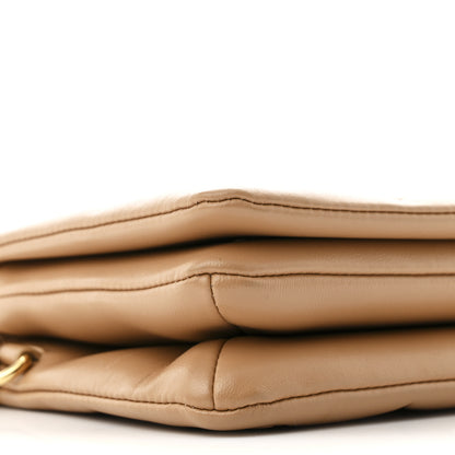 Louis Vuitton Lambskin Embossed Monogram Pochette Coussin Camel 8 of 9