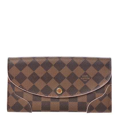 Louis Vuitton Damier Ebene Caissa Wallet Rose Ballerine 1 of 9