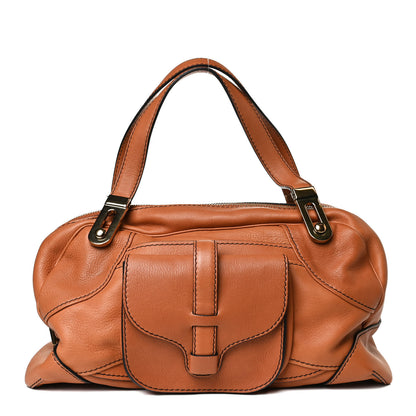 Chloe Calfskin Mary Satchel Brown 1 of 17