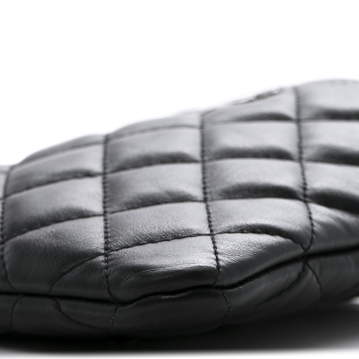 Lambskin Quilted Crossbody Bag Black