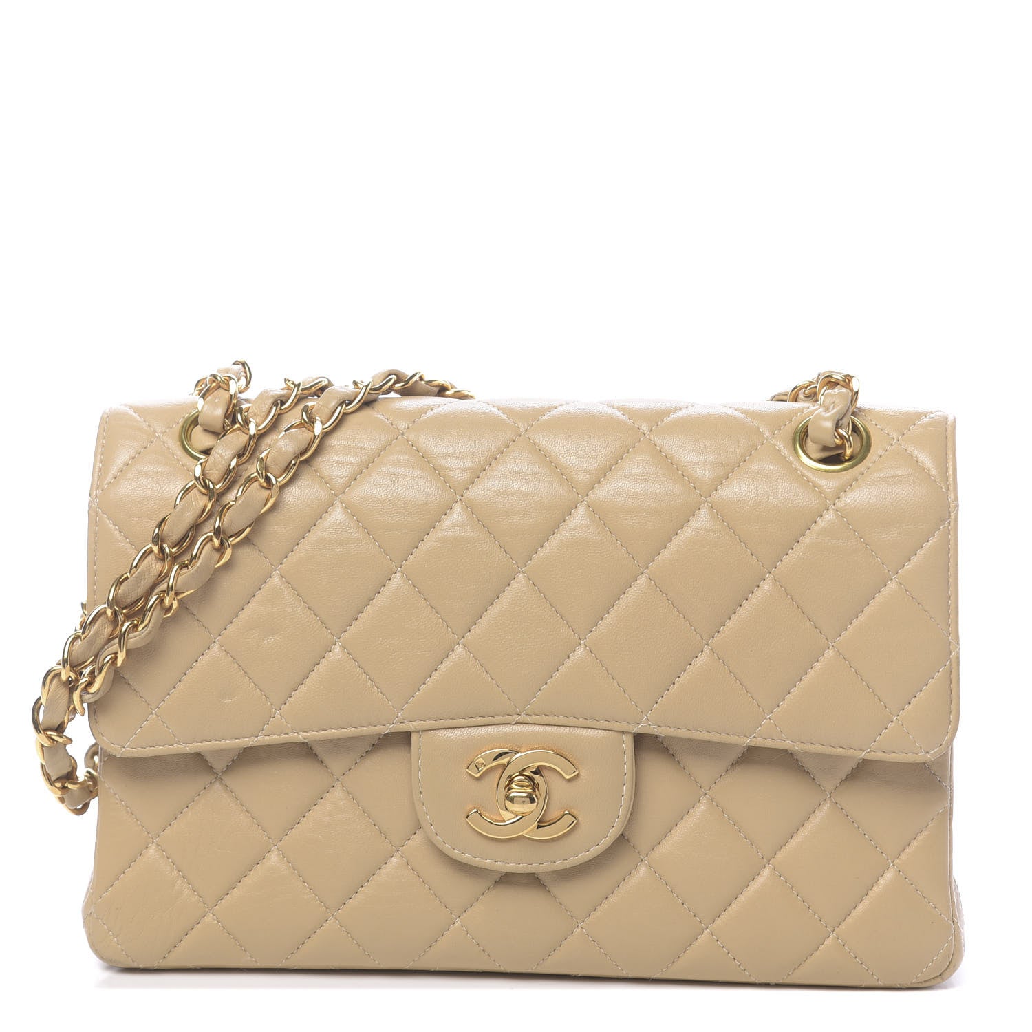 Chanel Lambskin Quilted Small Double Sided Flap Beige 1 of 12